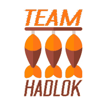 a logo that says team hadlok with three orange missiles