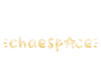 a white background with the word chaespace written in wood