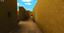 a screenshot of a video game shows a trash can in the middle of a maze