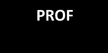 a black background with the word prof written in white