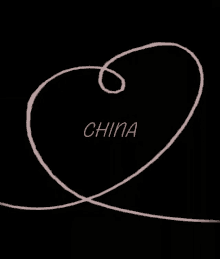 a drawing of a spiral with the word china written on it