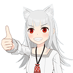 a girl with cat ears is giving a thumbs up sign .