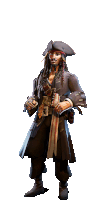 jack sparrow from pirates of the caribbean is shown in a video game