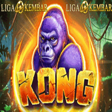 a purple gorilla is surrounded by the words kong