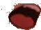 a pixelated image of a red stain on a white surface .