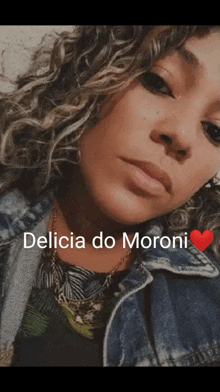 a picture of a woman with the name delicia do moroni on the bottom