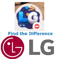 a logo for lg is next to a picture of lg