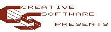 a logo for creative software presents with a red s