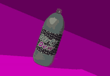 a bottle of dirty dew against a purple background