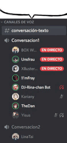 a screenshot of a discord channel with a bunch of people on it