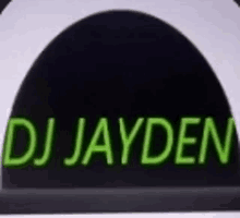 a logo for dj jayden is shown on a black and white background .