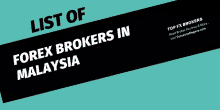 a list of forex brokers in malaysia is shown on a blue background