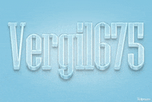 a blue background with the word vergil675