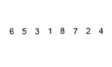 the numbers 6 5 3 1 8 7 2 4 are lined up in a row .