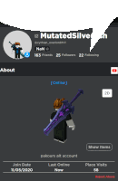 a screenshot of a person 's account with the name mutatedsilverh