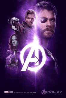 a poster for the movie avengers endgame shows thor and star lord