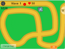 a cartoon drawing of a road with the words wave 1 and 50