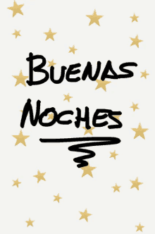 a poster that says buenas noches on it