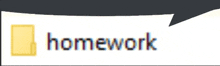 the word homework is on a white background