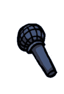 a drawing of a microphone on a white background