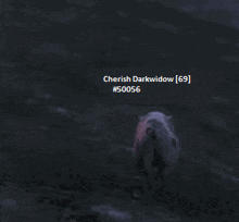 a picture of a horse with the words cherish darkwidow on the bottom