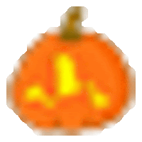 a blurred image of a pumpkin with a yellow light coming out of it .