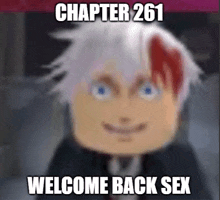 a blurred image of a person with the words welcome back sex on the bottom