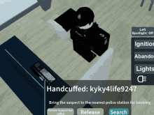 handcuffed kyky4life9247 is the name of the person in the video