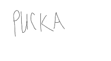 a black and white drawing of the word purka on a white background