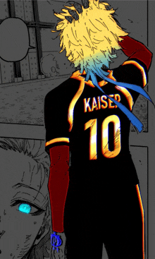 a soccer player with the number 10 on his back