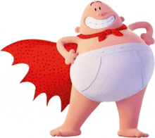 a cartoon character wearing diapers and a cape