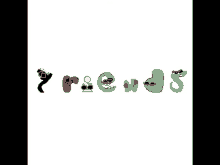 a white background with the word friends written in cartoon characters