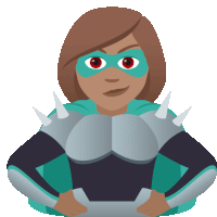 an illustration of a woman in a superhero outfit