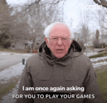 bernie sanders is asking for you to play your games