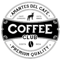 a black and white logo for the coffee club