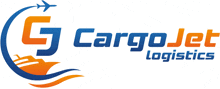 a logo for cargo jet logistics with an airplane and a ship