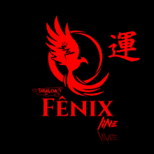 a red phoenix is surrounded by the word fenix