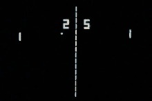 a game of ping pong with the numbers 2 and 5 on a black background