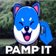 a picture of a dog with the words pamp it written below it