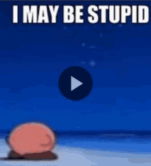 a cartoon character with the words `` i may be stupid '' on it