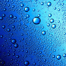 a blue background with bubbles on it