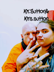 mr. sutton and mrs. sutton pose for a picture