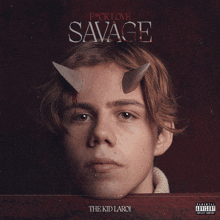 a man with horns on his head is on the cover of savage by the kid laroi