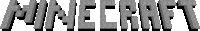 a black and white image of the word minecraft on a white background