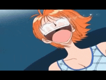 a close up of a cartoon character laughing with her mouth open