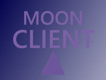 a purple moon client logo with a purple triangle in the middle