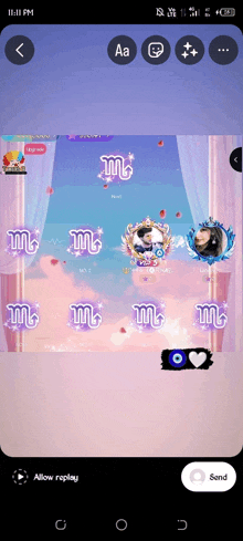 a screenshot of a video game with the letter m on the screen