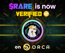 a poster that says ' srare is now verified on orca '