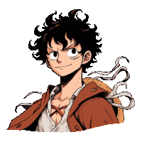 a drawing of luffy from one piece with a x on his face