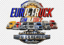 the logo for euro truck simulator 2 american truck